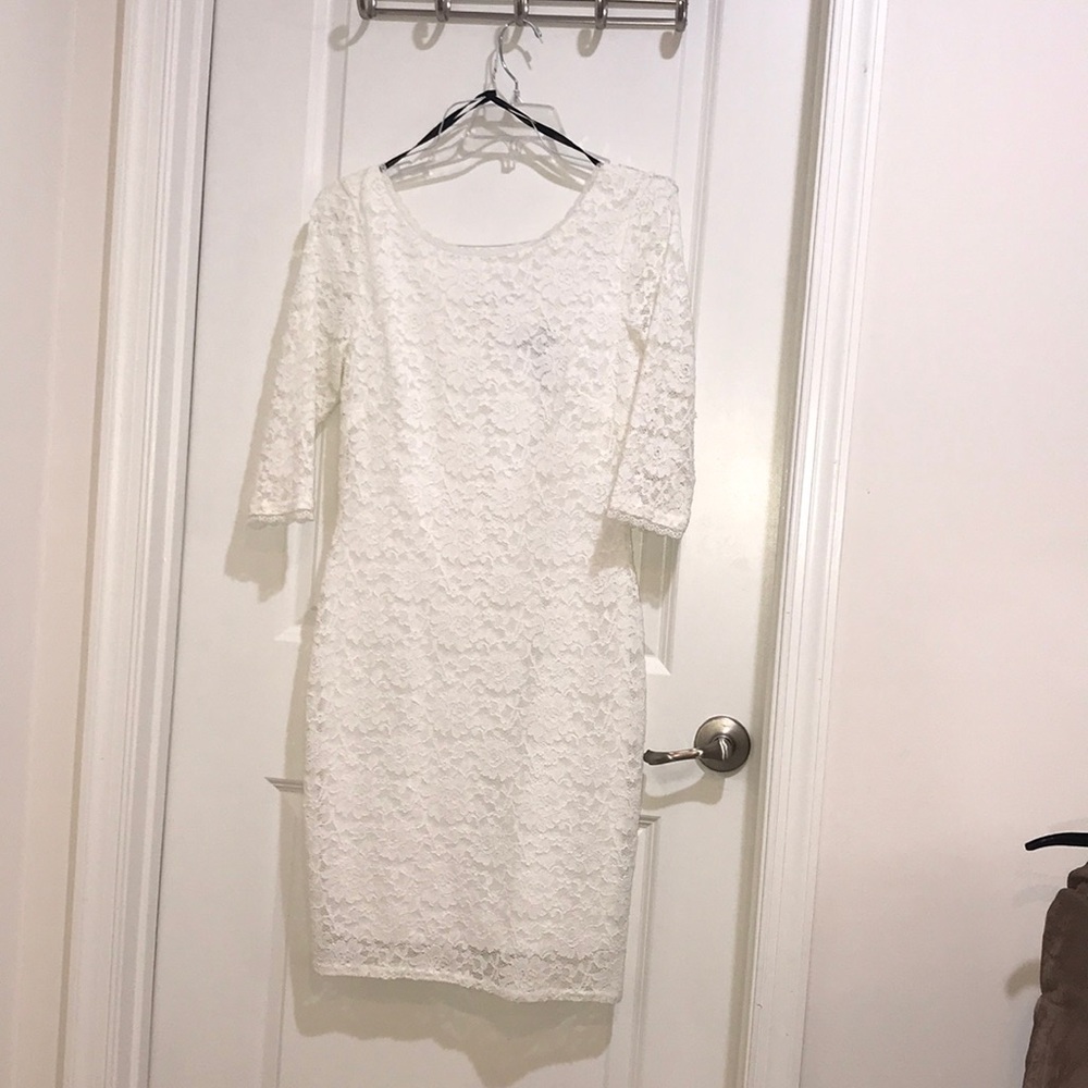 White lace dress